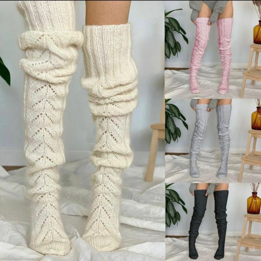 Over the knee knitted soft socks